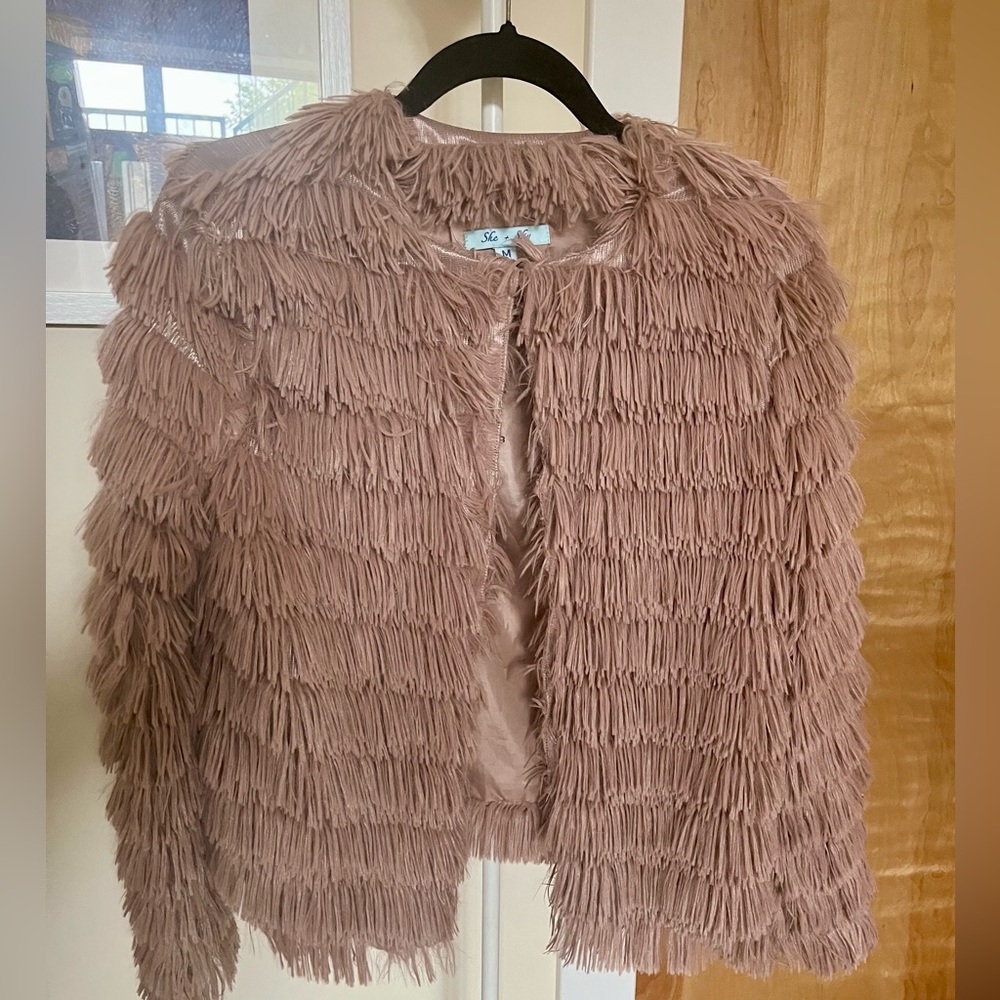 Soft Fringe Jacket, Size M